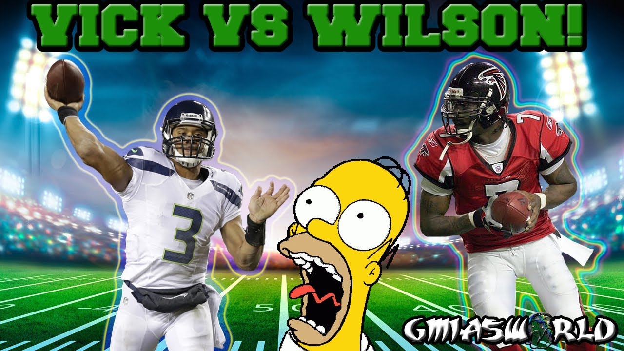 Battle OF The Mobile QB's! MIKE Vick VS RUSSELL Wilson Madden NFL 18 Gameplay | MUT 18 H2H Gameplay