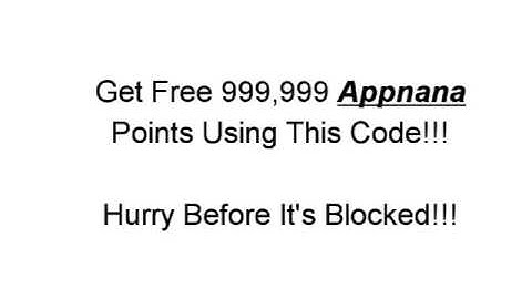 APPNANA HACKED CODE - 999,999 Nanas FREE !