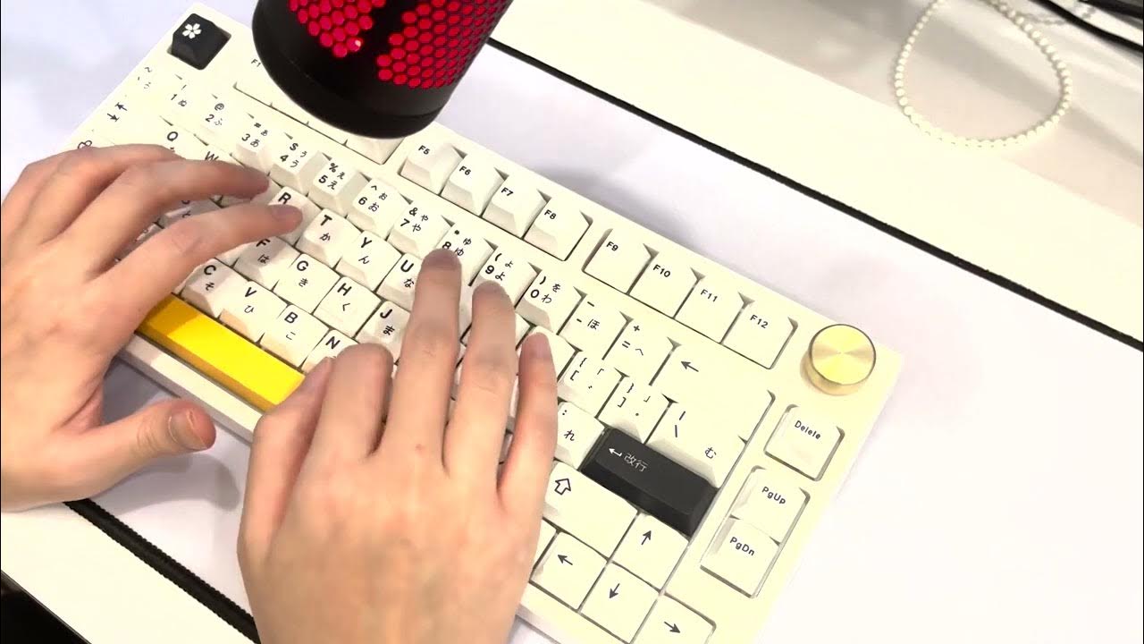 Keydous NJ80 TTC Gold Pink switch typing sound YouTube