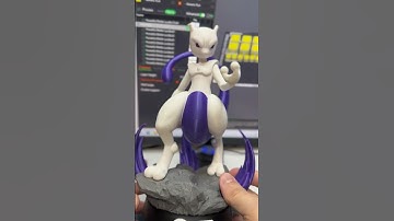 Finally Finished MewTwo: I Love Printing These Pokemon Displays #3dprinting #mewtwo #pokemon