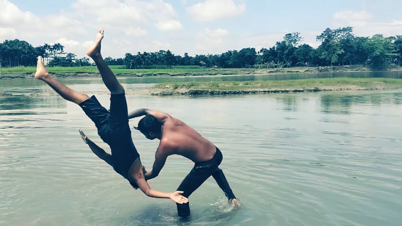 Local Indian WWE || WWE fight in the river