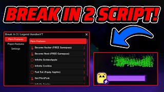 Break In 2 Script GUI / Hack (INFINITE HEATH, AUTOFARM, TELEPORTS, AND MORE) *PASTEBIN*