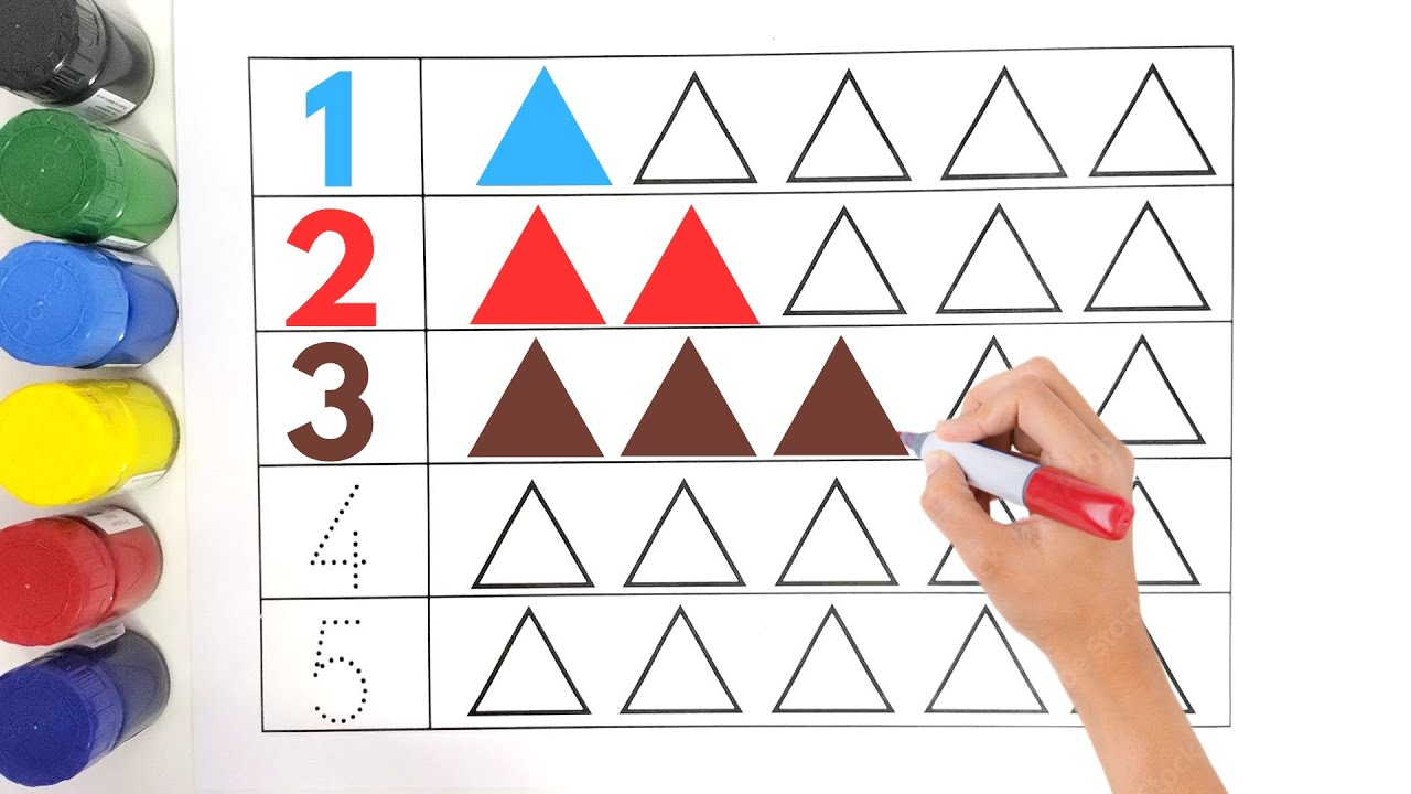 Count Up to 5 with Colors - Learn to Add in Style! | Count and Write ...