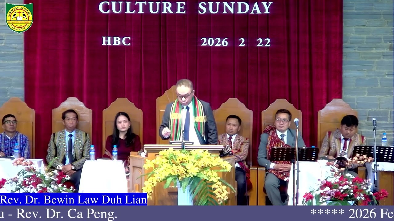 Rev. Dr. Bewin Law Duh Lian (HBC, Hakha) 2026 February 22 Zarhpi Ni Thawngtha