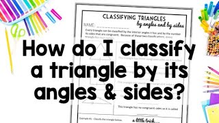 Classifying Types of Triangles by Angle & Side, 2D Shape Attributes 4th-5th Grade Geometry Lesson