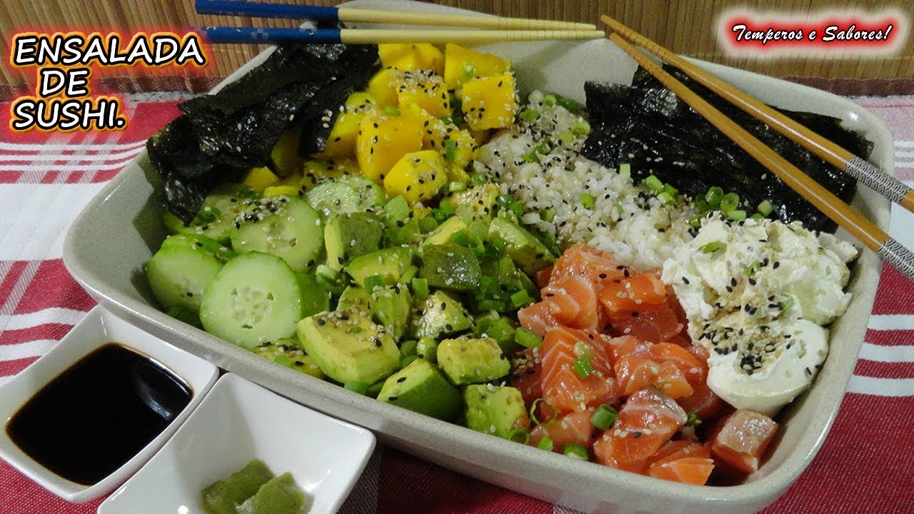 ENSALADA DE SUSHI SUSHI SALAD infinitamente saludable y deliciosa