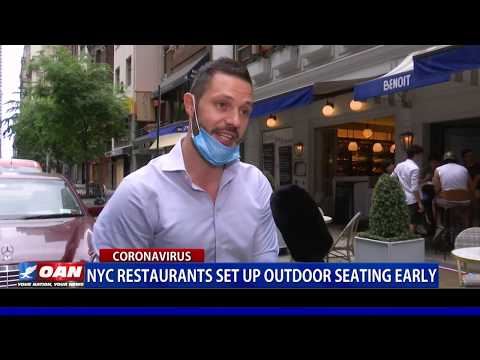 NYC restaurants set up outdoor seating early