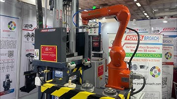 Yasaka Robot with Broaching machine || loading and unloading application || exhibition 2023