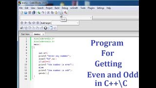 How to make a program for even and odd integer in c++