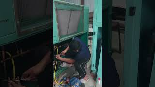 Chiller machine Compressor power connection #chillersystem #RAC#HVAC #coldroom #freezer #blast