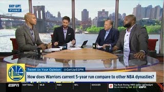 ESPN GET UP | How does Warriors current 5-year run compare to other NBA dynasties