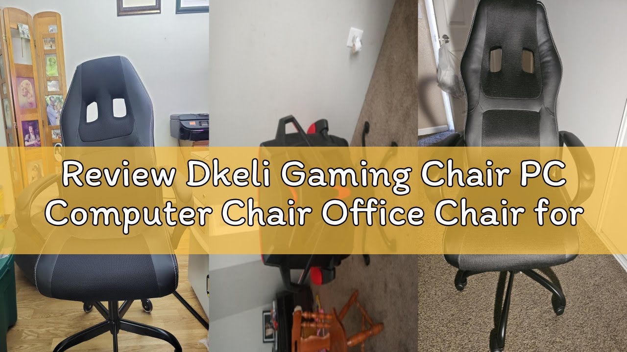 Review Dkeli Gaming Chair PC Computer Chair Office Chair for Adult Teen Kids, Ergonomic PU Leather G