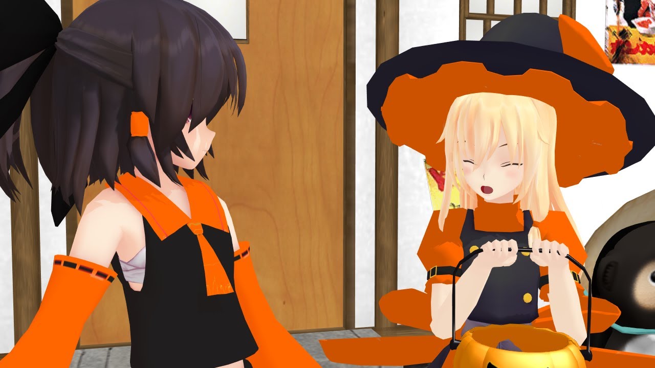 【東方MMD】幻想郷、2年目のハロウィン【東方MMD紙芝居】