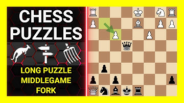 Chess Puzzles to Practice. Themes: Long puzzle, Middlegame, Fork. Learn Chess
