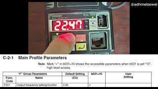 Omron MX2 VFD Programming & Setup | Reset, Wiring & Monitoring Parameters
