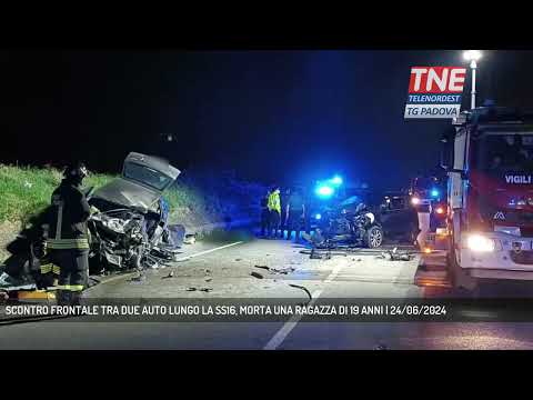 SCONTRO FRONTALE TRA DUE AUTO LUNGO LA SS16, MORTA UNA RAGAZZA DI 19 ANNI | 24/06/2024