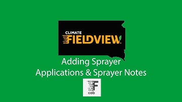 Adding Applications & Sprayer Notes