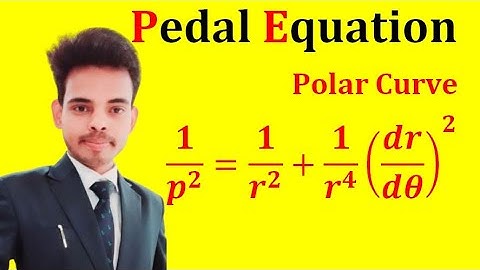 pedal equation of polar curve | bsc 1st year | lu