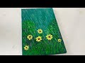 Flowers in Rainy Day Painting / Easy Rainy Day Painting/ Acrylic Painting/ Flowers Painting