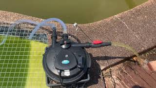 Back washing an Aquapro pond filter