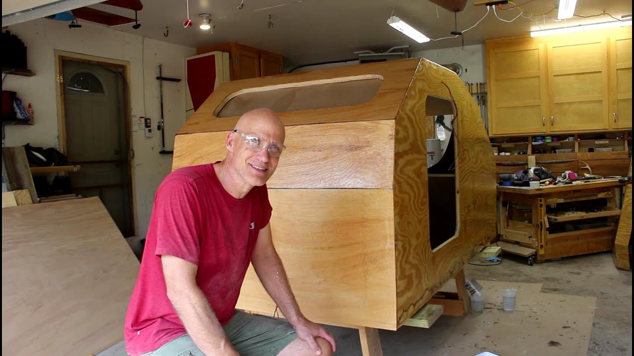 Tear Drop Camper Build 4 Applying The Fiberglass And Epoxy Youtube