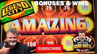 LEGEND CITY AZTEC BEAUTY BONUSES , WINNING $$$