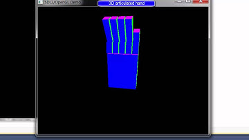 OpenGL - 3D articulated hand [HD]