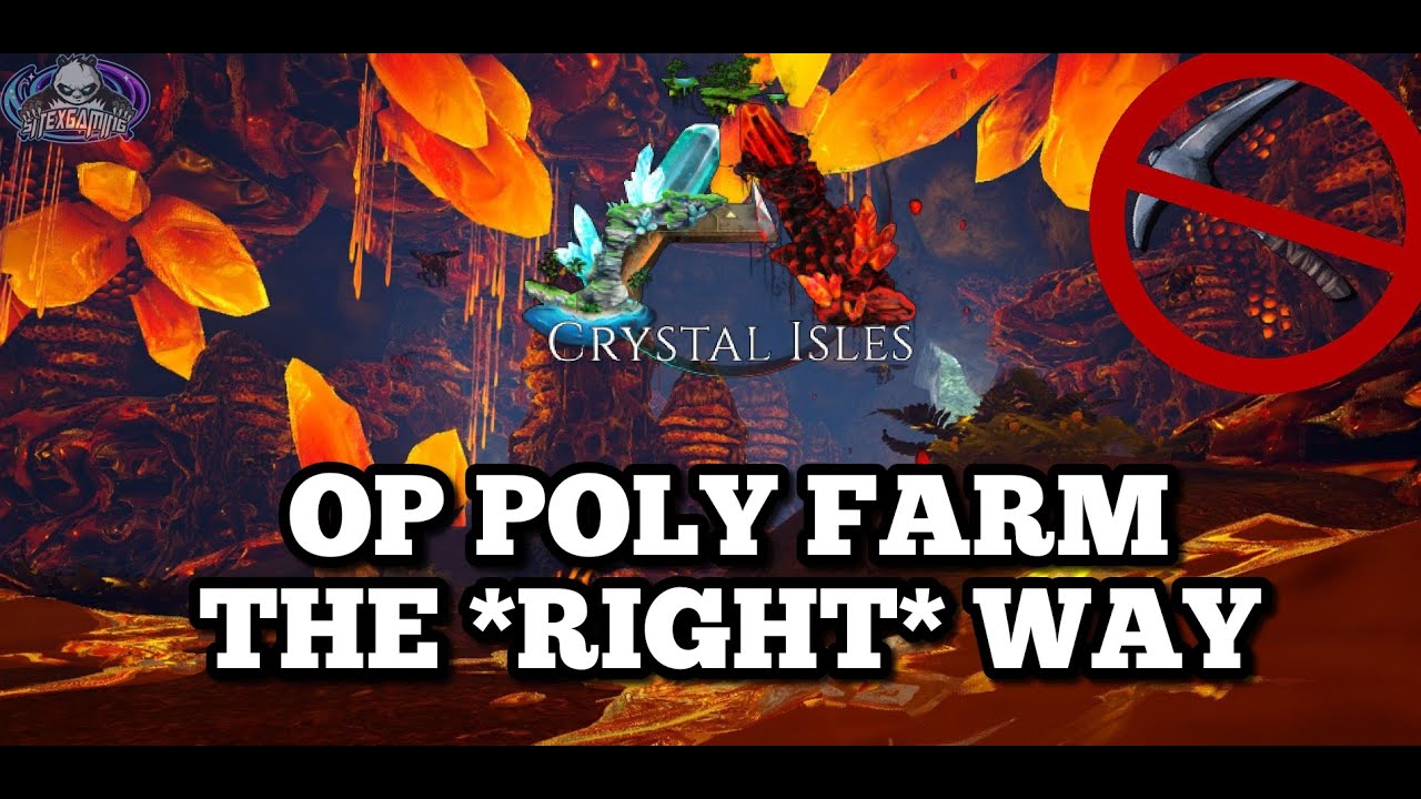 *ARK* Crystal Isles OP Poly Farm *RIGHT* Way!!! YouTube