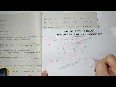 Video Giải bài 62 trang 27 SGK toán 8 tập 1 - youtube
