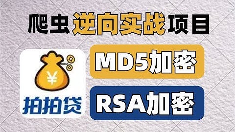 【爬虫逆向】拍拍贷MD5加密与RSA加密逆向丨Python爬虫逆向进阶实战项目