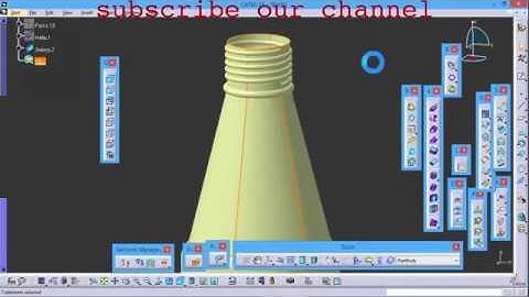 CATIA TUTORIAL | HOW TO DESIGN PLASTIC BOTTLE (CAD CAM CAE ANSYS PROE CREO CFD FEA UGNX)