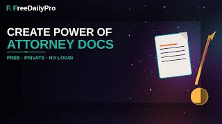 How to Create a Power of Attorney Document Free Online | FreeDailyPro.com