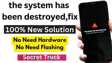 Mi 10a The System Has Been Destroyed New Solution / All Mi Devices The system has been destroyed Fix
