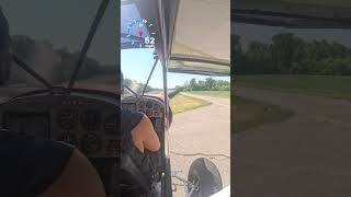 Landing inbetween Taxiway and Runway to save the tires 😄. #landing #aviation #pilot #supercub