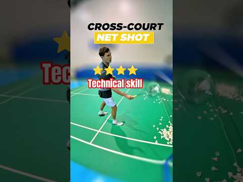 Cross-court Net shot #badminton #axelsen #badmintonlovers