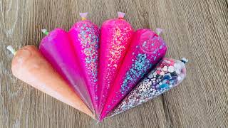 Slime Mixing Diamond Glitter Slime With Piping Bags Glossy Slime,