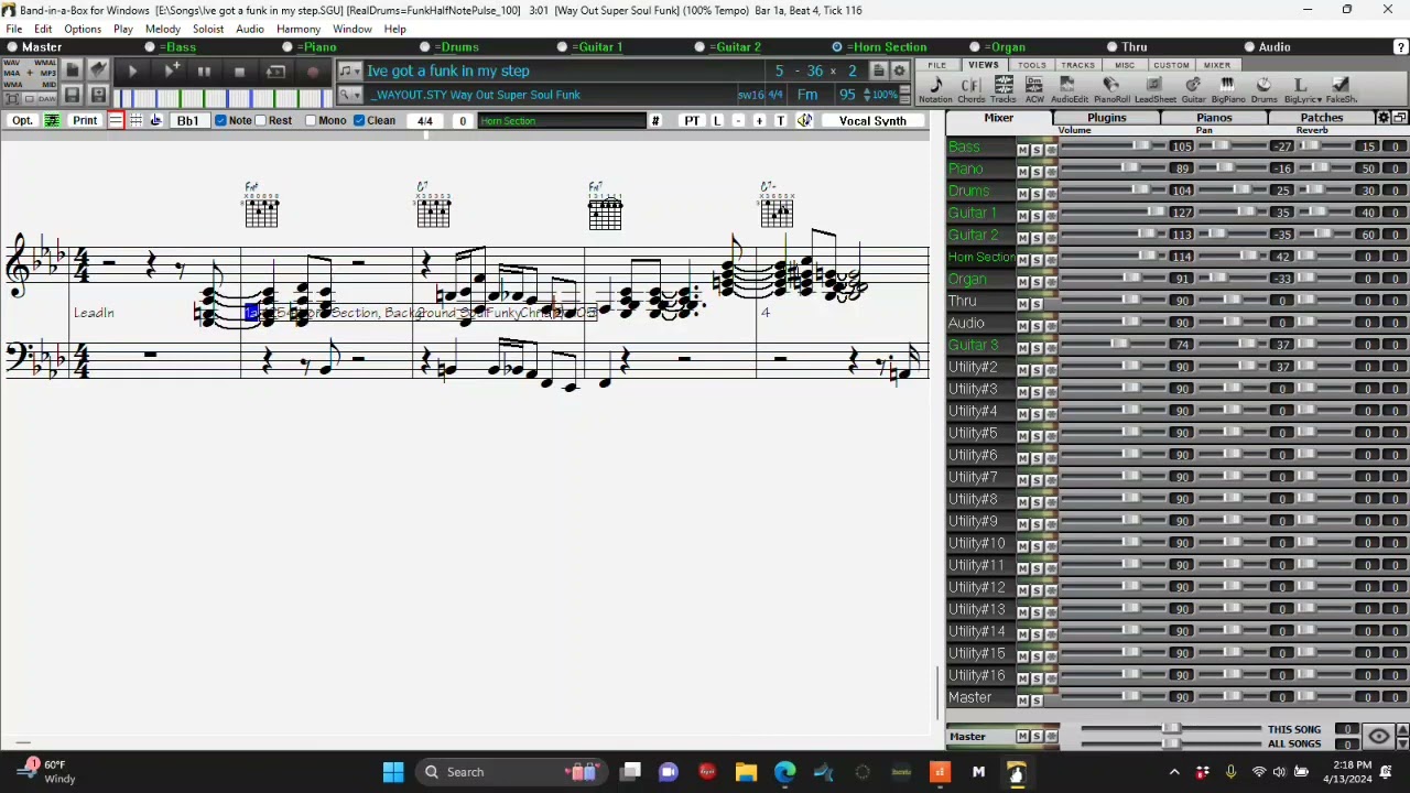 A Jazz Shuffle with Guitar and a heavy Hammond B3 Organ.