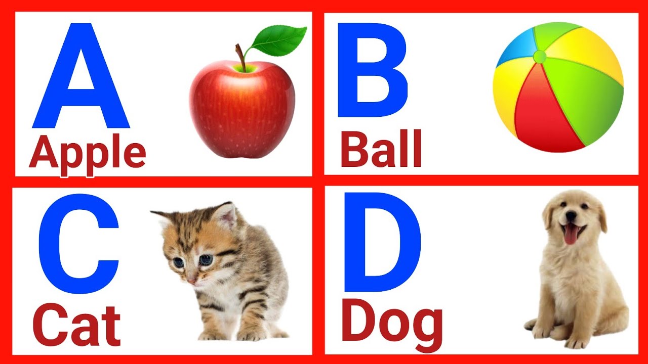 A for apple | abcd | phonics song | a for apple b for ball c for cat ...