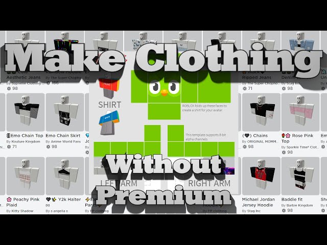 Roblox How to Make Your Own Shirt - (FREE NO PREMIUM) 2021 