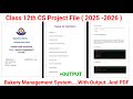 Bakery Management System | Class 12 Computer Science Project File (With PDF &amp; Output) #cs #output