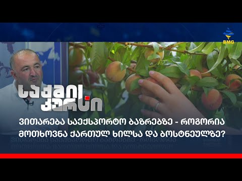 ვითარება საექსპორტო ბაზრებზე - როგორია მოთხოვნა ქართულ ხილსა და ბოსტნეულზე?