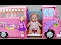 Baby doll and Ruby camping car toy picnic play - 토이몽