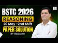BSTC Exam 2026 Reasoning 2nd Paper Solution , 20 May Bstc Paper Answer key