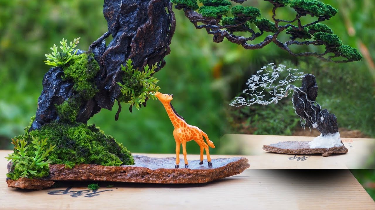 #บอนไซบ้านทุ่ง#สร้างรายได้เสริม#diy                 how to make bonsai modelบอนไซโมเดลจิ๋ว(เกราะหิน)