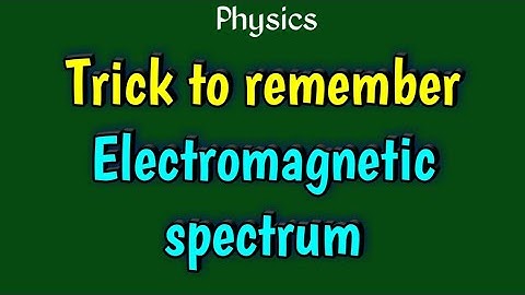 Trick to remember spectrum of Electromagnetic waves. #sdphysics  #electromagneticspectrum