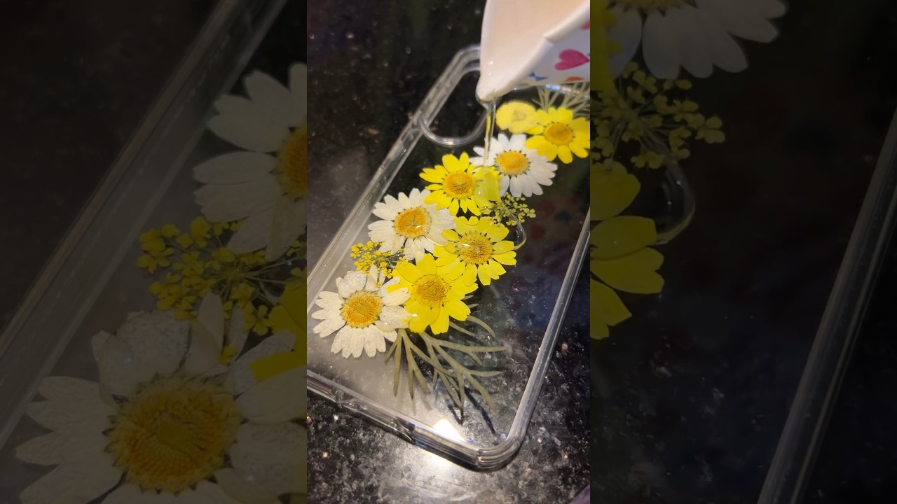 Diy pressed flowers phone case 