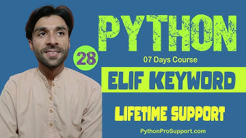 28 elif Keyword in Python | Python Example with Explanations #pythoninhindi  #pythonforbeginners