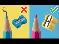 GADGETS SYMPAS POUR L'ÉCOLE! || Idées de bricolage utiles et travaux manuels colorés