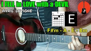 Avril Lavigne - I Fell In Love With The Devil Guitar Cover Chords Tutorial Normipetero