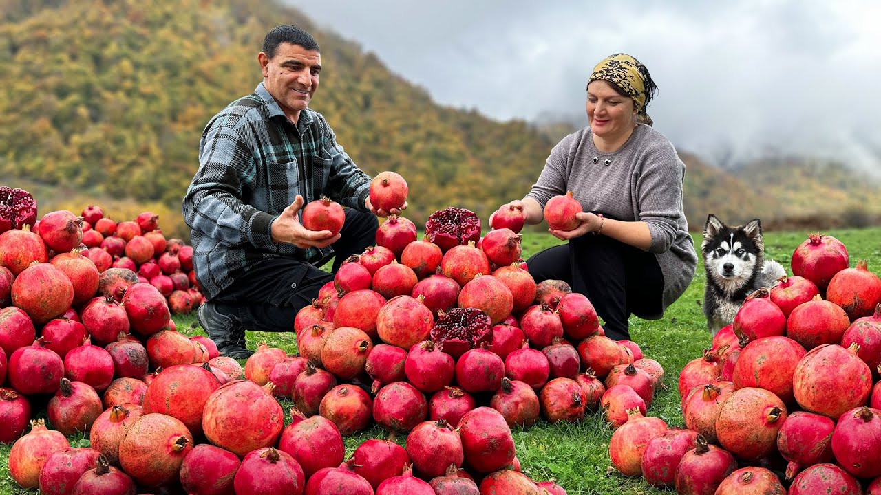 Pomegranate Jam and Fried Fish in the Mountains! The Variety Of Tastes Of Nature